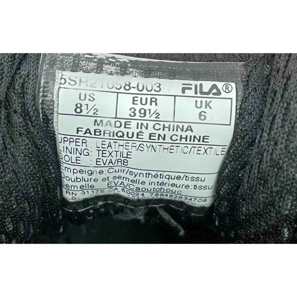 Fila Memory Foam Trail Running Shoes Womens‎ Size 8 Black Athletic Sneakers
